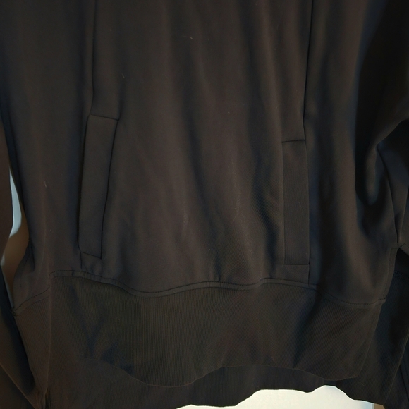 Athleta Mission Hoodie High Low Black Relaxed Fit Sweatshirt size XXS - Picture 4 of 12